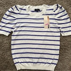 Women's Striped Puff Sleeve Top